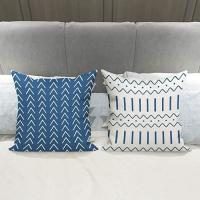 4 fundas de juguete de Lino Azul de 45x45 cm para decoración de dormitorio, Jardín, exterior, Sofá, Silla y Cama. - details 2