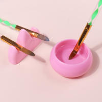 Set Profesional De Limpieza Para Uñas Con Contenedor De Líquido Y Polvo Acrílico Soporte Para Uñas Y Cuchillas Herramientas De Manicura En Color Rosa - details 0
