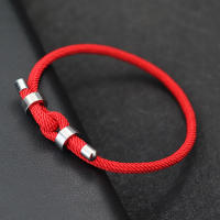 Pulsera Roja De Protección Para Hombres Cuerda Ajustable De Acero Inoxidable No Desvanecida Cadena De Pulsera De Moda - details 5