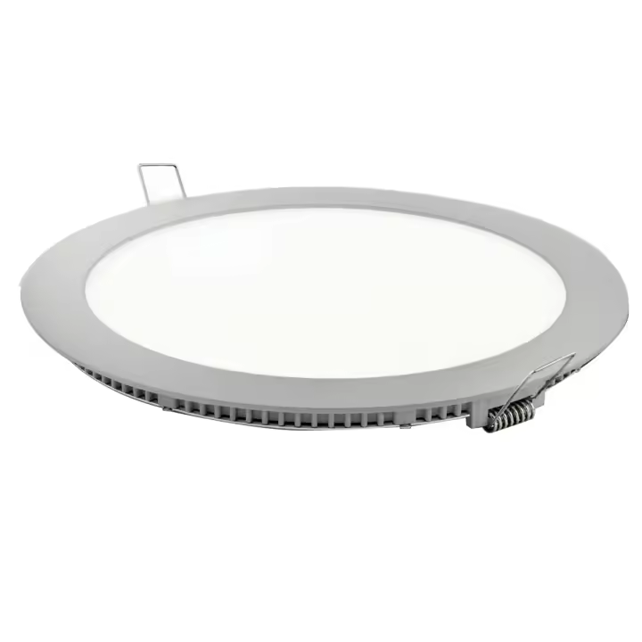 DOWNLIGHT LED REDONDO PLANO MATEL PRATA 18W FRIA - 1