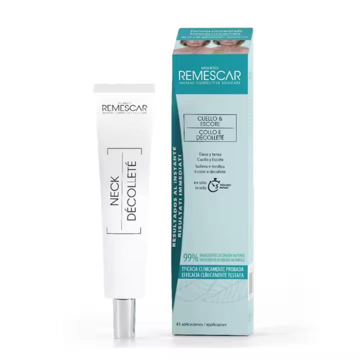 REMESCAR Cuello y Escote Reafirmante Lifting Instantáneo – Antiarrugas, Efecto Tensor Inmediato, Tratamiento Antiedad 40ml - 1