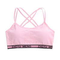 3PCS Deportiva Para Niñas Prenda Interior De Algodón Transpirable Con Tirantes Cruzados Estilo Diario Adecuado Para Entrenamiento Y Fitness - details 8
