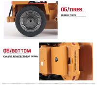 Camión Descargador RC Huina 534 Escala 1:18 Control Remoto 6CH 2.4G Aleación Juguete Para Niños Regalo De Vuelta a La Escuela - details 13