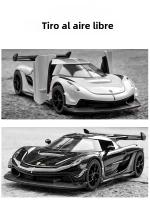 Modelo De Coche Diecast KNSG Jesko a Escala 1:32 Con Luces Y Sonido Puertas Abiertas Cuerpo De Aleación Neumáticos De Goma Regalo Para Niños - details 9