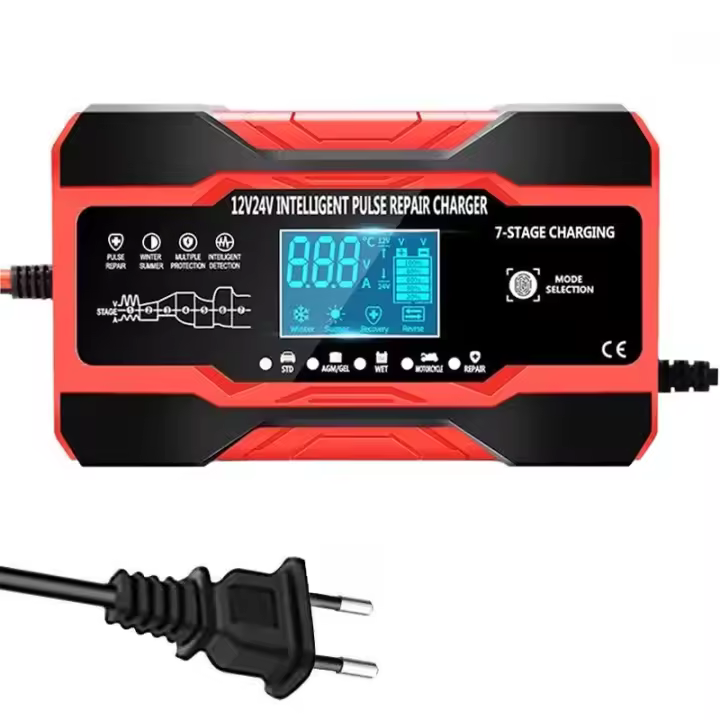Cargador De Batería Para Coche EAFC 180W 10A Inteligente Y Rápido 12V -24V Reparación Por Pulso Para AGM GEL Células De Plomo Ácido - 1
