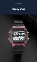 Reloj Deportivo SKMEI Japonés Digital Multifuncional Para Hombres Resistente Al Agua 5Bar Cronógrafo Reloj De Pulsera Con Luz Trasera Y Alarmas - details 11