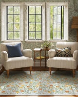 Carpetas De Suelo De Poliéster 100% Para Sala De Estar Dormitorio Y Baño Estilo Moderno Diseño Floral Antideslizante - details 7