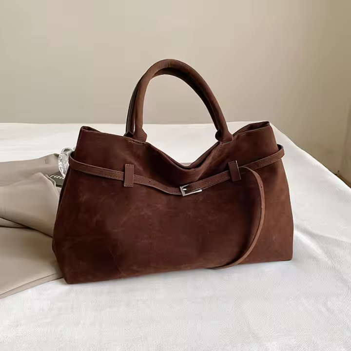 Bolso De Hombro Para Mujer Gran Capacidad Retro De Otoño/Invierno Diseño De Niche Alta Calidad Bolso De Mano Para Comercio Bolsa De Tote - 1