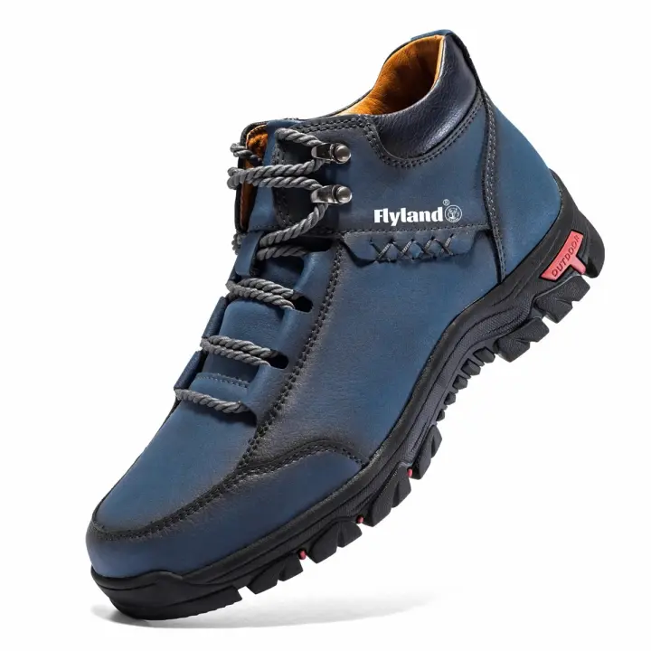 FLYLAND Zapatos Casuales De Cuero Clásico Para Hombres Botas De Tobillo De Negocios Y Conducción Moda Suela De Goma Transpirables Y Aumentan La Altura - 1