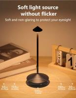Lámpara De Mesa Recargable LED Táctil Con 3 Colores Luz Nocturna Inalámbrica Para Cama Decoración Externa Luz Ambiente Creativa Barra De Noche Con Base De Wedge Material ABS Y Metal - details 6