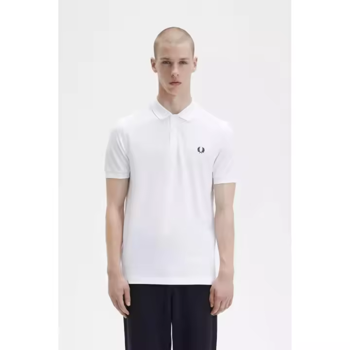 Fred Perry Polo Hombre M6000 Blanco Azul Marino - 1