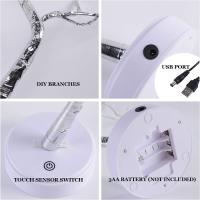 Lámpara De Mesa Árbol De Noche LED Con Encendido Por Toque Y USB/Batería Decoración De Flores Artificiales Bonsái Para Escritorio - details 18