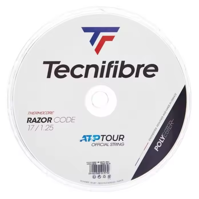 Cordaje Tenis Tecnifibre RAZOR CODE 200 m Blanco - Elegir Diámetro - 1