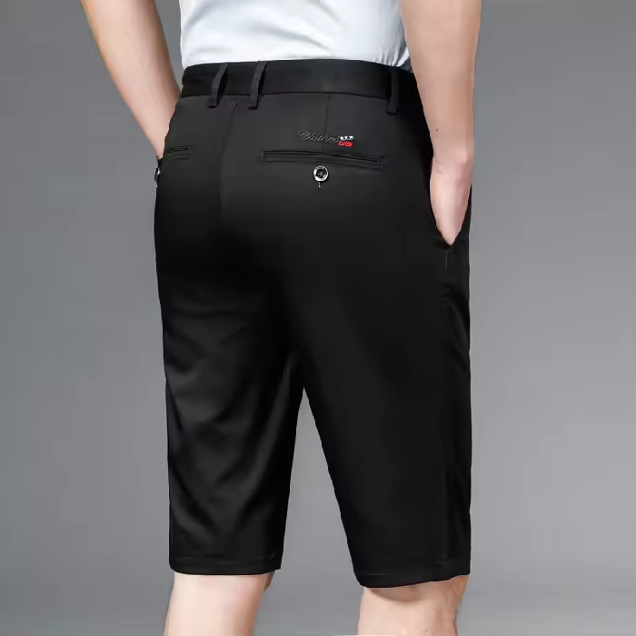 Nuevos Shorts Casuales Para Hombre 2024 5 Colores Verdes Beige Negro Azul Marino Estilo Recto Elásticos Moda Verano - 1