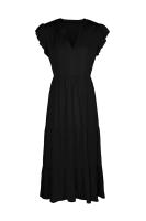 Vestido Largo Medio De Verano Para Mujer Con Manga Volante Y Cuello V Estilo Casual Suelto A-Line Sin Capucha Material Viscosa Y Poliéster - details 26