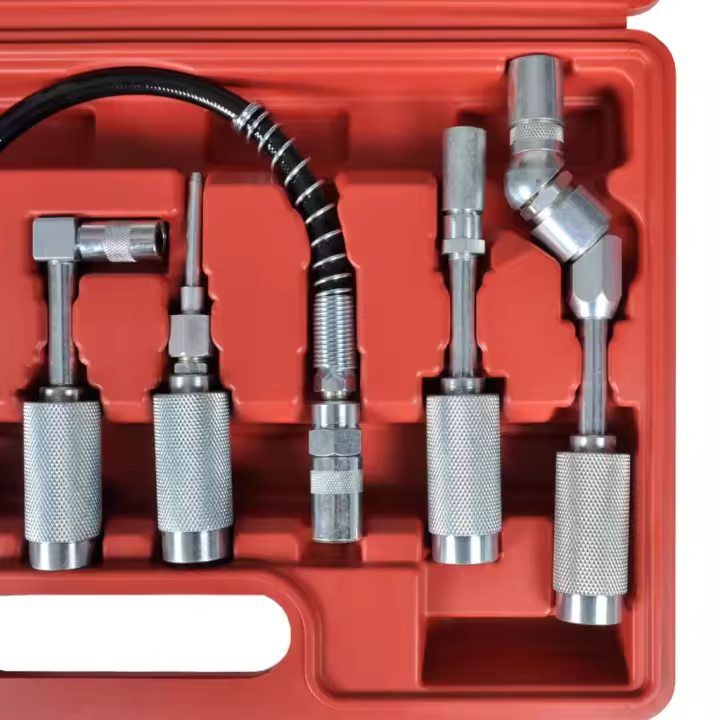 vidaXL Kit de set de Pistola de grasa Adaptador de Surtida herramienta - 1