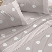 Burrito Blanco Juego de Sábanas de Algodón 100%-CAMA 150/160 -Modelo 627 Lunares – Suavidad, Calidad y Diseño Moderno  Burrito Blanco - details 2