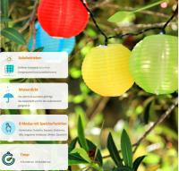 Faroles de luces solares MOLVCE para exteriores, 8 m, 30 LED, luces de hadas para interiores, 8 modos de temporizador, luces de hadas solares para exteriores, resistentes a la intemperie, para jardín, terraza, balcón, patio, decoración de bodas y fiestas, - details 4