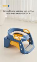 1-Pack Folding Toilet Potty Training Seat with Step Stool, Non-Slip Pad, Comfortable and Safe Toilet Trainer for Kids, Durable Plastic Design, Easy to Fold and Store, Suitable for Independent Use - details 6