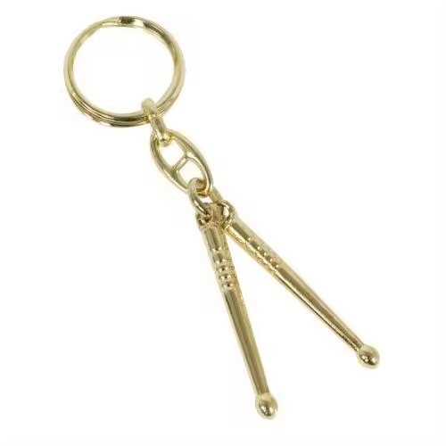 Llavero Baquetas FTL014 - Color Dorado - Medida 5cm - Instrumentos Musicales - Ortola - 1