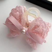 Pinza De Cabello Con Lazo De Encaje Francesa Para Mujer Accesorio De Princesa Decorativo Para El Cabello En La Mitad De La Cabeza - details 3
