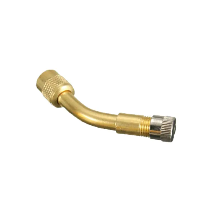 Adaptador De Válvula Universal Para Motocicleta Camión Coche Extensión De Válvula De Neumático Ángulo Curvo 45 90 135 Grados Material De Latón - 1