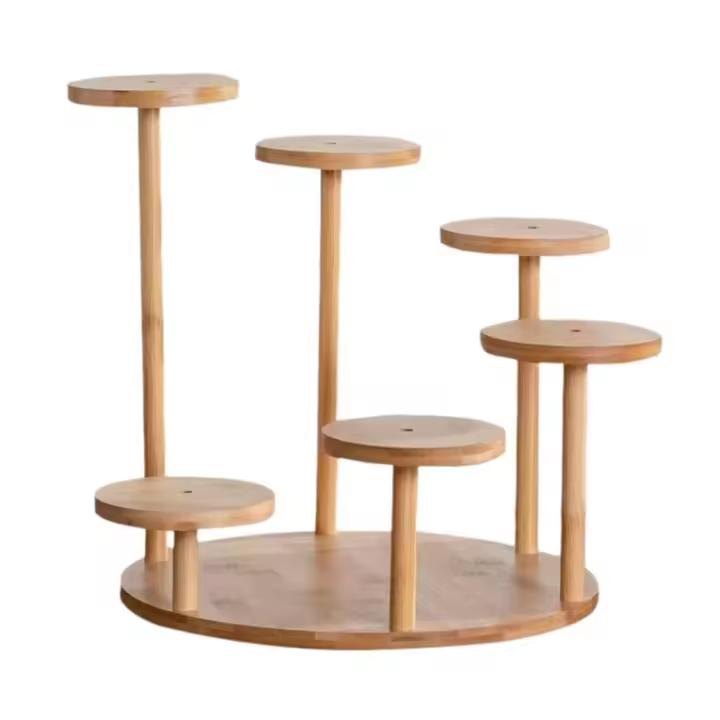 Soporte De Plantas De Madera Para Interior Y Exterior Decorativo Elegante Organizador De Macetas Para Balcones Dormitorios Salones - 1