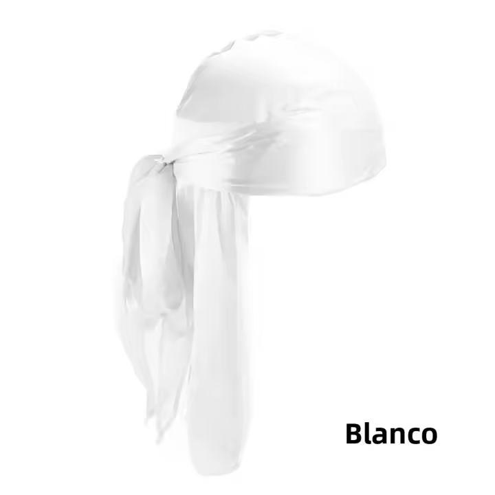 Pañuelo De Seda Durag Turban Hijab Pirata Para Hombre Y Mujer Capa De Cabello Para Cáncer Pre-Traída Envoltura De Cabeza Casual Unisex - 1