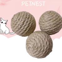 Juguete Para Gatos 10pcs Bola De Sisal Colorido Duradero Muela La Boca De La Bola Con Campana Estimula Los Dientes Y El Juguetumiento - details 4