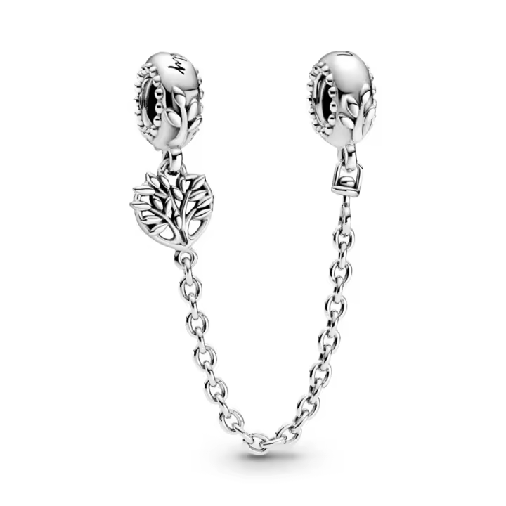 Pandora San Valentín Cadena de Seguridad en plata de ley Árbol Genealógico 799293C00 , para Mujer - 1