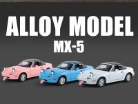 Coche De Carreras De Metal MAZDA MX-5 1:24 Con Sonido Y Luz Simulación De Coche Deportivo Aleación De Juguete Coleccionable Para Niños - details 1