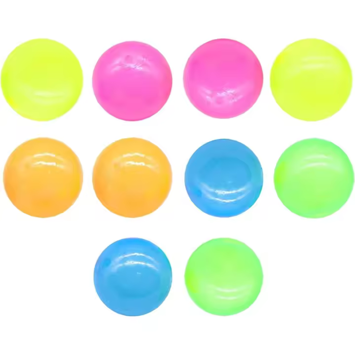 10 bolas de Glorbs, bolas de pared antiestrés fluorescentes luminosas que brillan en la oscuridad, alivio de la ansiedad (color aleatorio, 4,8 cm) - 1