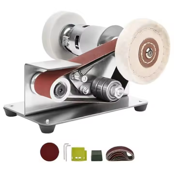 EU Plug,Belt Sander,Adjustable Speed Electric Knife Sharpener,15Degree Belt Grinder,Power Belt Sand - 1