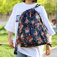 Mochila De Mujer Con Cordón Gran Capacidad Ligera Minimalista Portátil Para Compras Y Viajes Estilo Casual Sólido - details 16