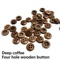 Botones De Madera Natural 50pcs Botón De Ojos Cuatro Holes Para Camisa De Algodón Alta Calidad Birch Teak Color Primario Para Niños - details 5