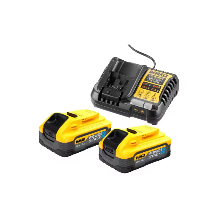 DEWALT PACK DE 2 BATERIAS 18V Li-lon 5.0Ah Y CARGADOR - 1