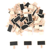 Tablero De Madera Negro Mini 50 Piezas Rectángulo Panel De Clips Etiquetas De Memorias Sin Marco Tipo De Estilo Móvil - details 8