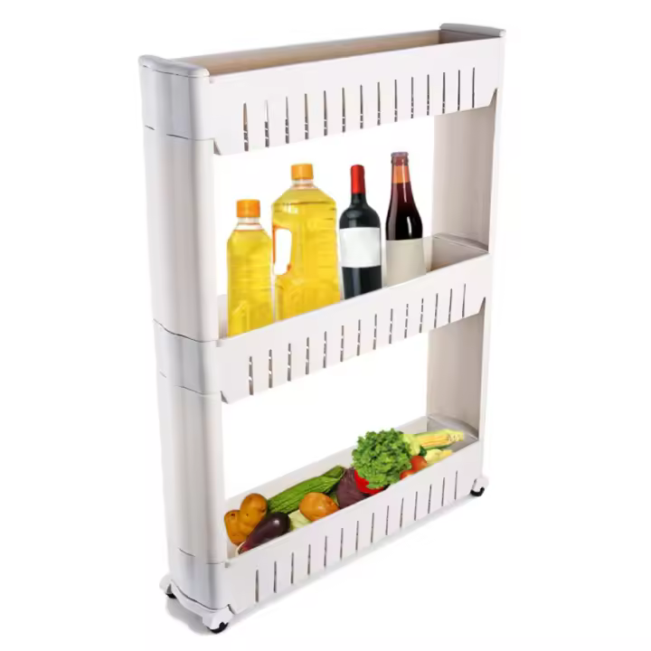 Carrito Organizador de 3 Alturas con Ruedas  - Organizador para Cocina y Baño - 1