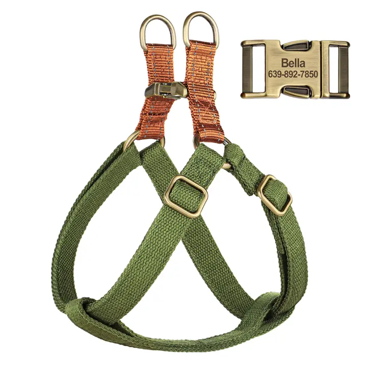 Harnés De Nylon Malla Para Perros Pequeños Y Medianos Reflectante Personalizable Ajustable Y Duradero Para Pitbull Bulldog - 1