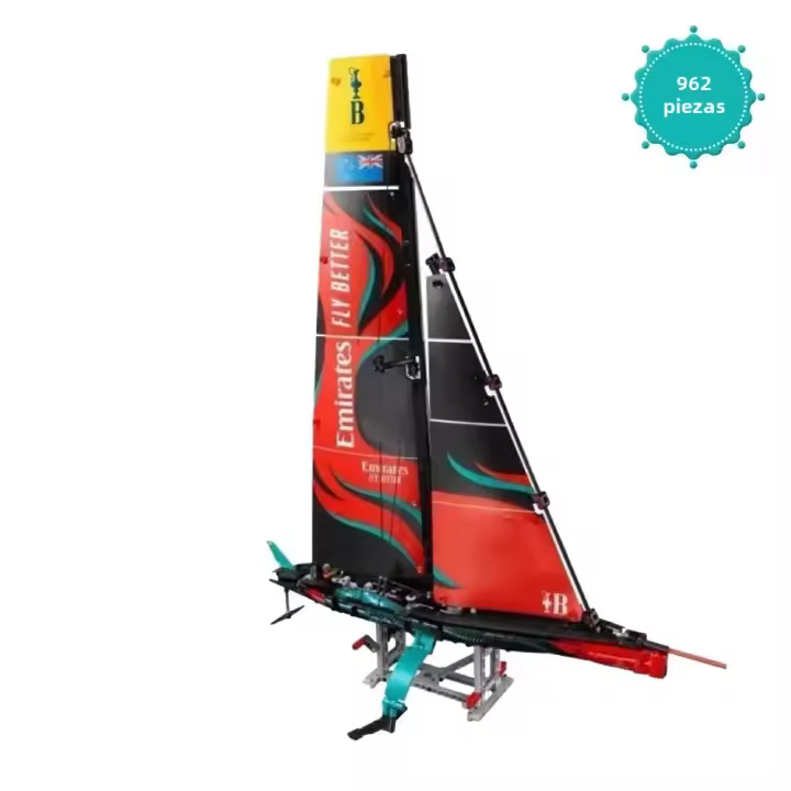 Bloques De Construcción De Yate Emirates Team New Zealand AC75 Juguete De Barco Para Niños 962 Piezas Técnico MOC Asamblea - 1
