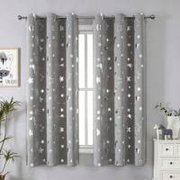 Cortina De Living Y Dormitorio Con Patrón De Luna Plateada Alta Precisión Blackout 1 Panel Decorativa Y a Prueba De Luz 100% Poliéster - details 6