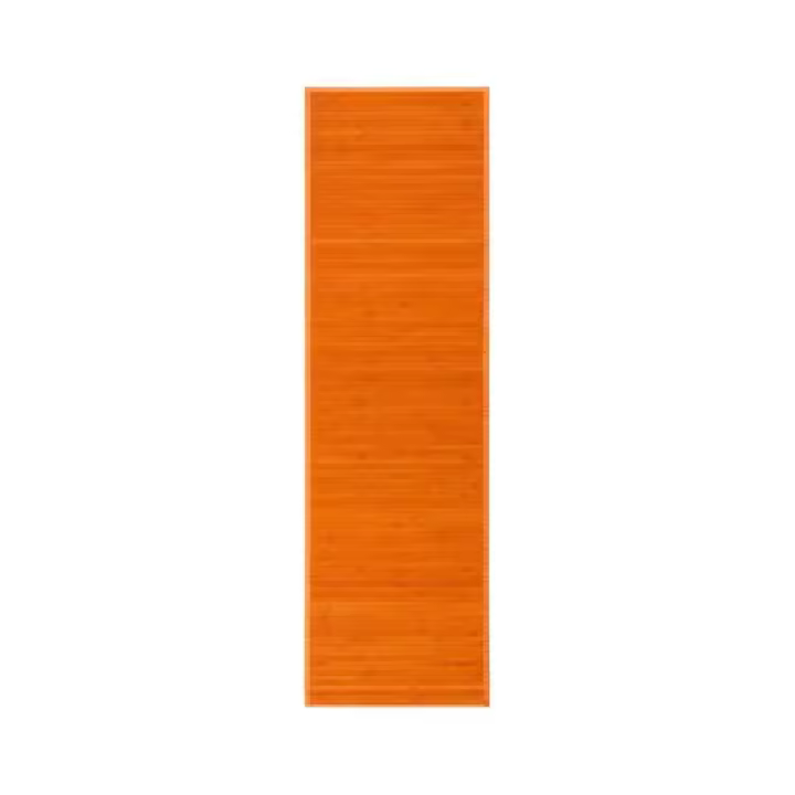 Dcasa Alfombra pasillera de bambú naranja de 60 x 200 cm - 1