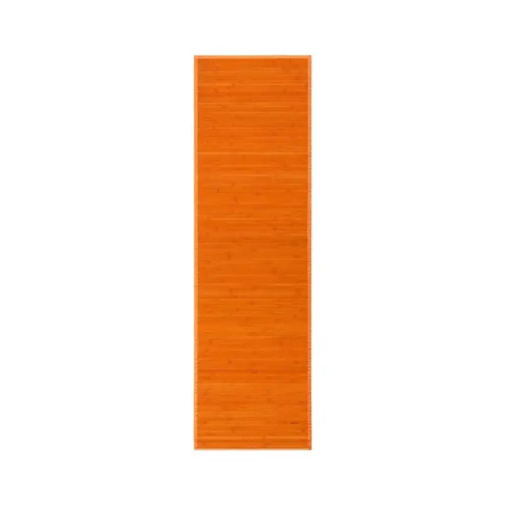 Dcasa Alfombra pasillera de bambú naranja de 60 x 200 cm - 1