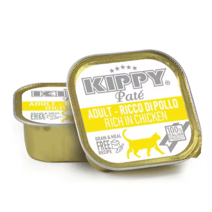 Kippy Lata para Gatos Adultos Paté de Pollo 90 g – Alimento Húmedo Completo y Sabroso - 1