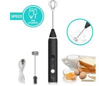 Espumador de Leche Eléctrico de 3 Velocidades, Espumador Electrica de Mano Recargable por USB, Batidor Eléctrico para Espuma de Café, Medidor de Bebidas de Alta Velocidad, Varita de Espuma de Café - details 6