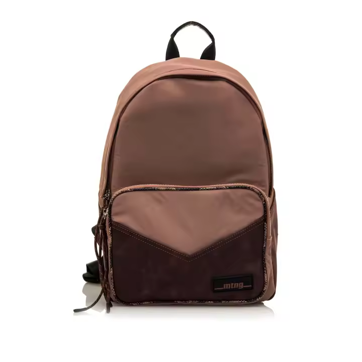 mochilas mujer aleli rosa con cierre cremallera - 1