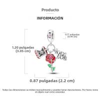 Encanto De Plata De 925 Para Pulsera Con Barco De Paseo Y Corazón Joyería Fina Para DIY Regalo Con Cuentas De Papel Y Rosas - details 161