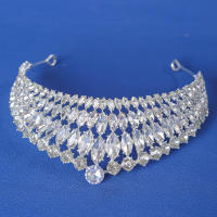 Diademas De Cristal Zirconia En Color Plata Para Mujer Corona De Novia Accesorios De Peluca Para Princesa Y Reina Fiesta Boda - details 2