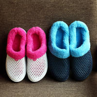 YRZL Pantuflas De Invierno Para Hombres Y Mujeres Zapatos Casuales No Friccionantes De Algodón Antideslizantes Para El Interior Del Hogar - details 6