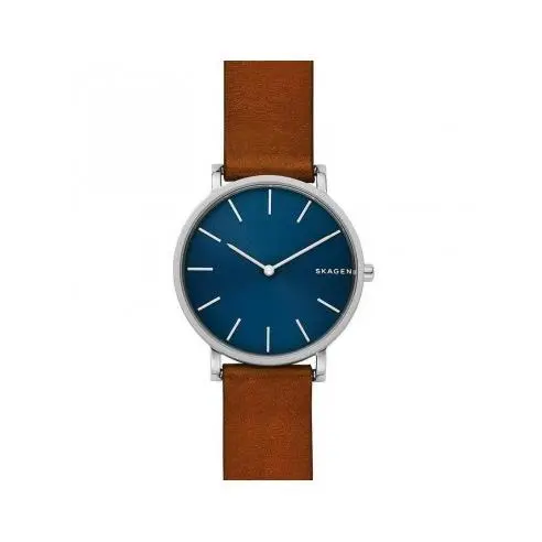 Reloj Skagen de acero Hagen con correa marrón - 1